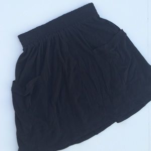 Cotton Modal Black Knit Jersey Mini Skirt Sz S Cotton Modal Black Knit Jersey Mini Skirt Sz S