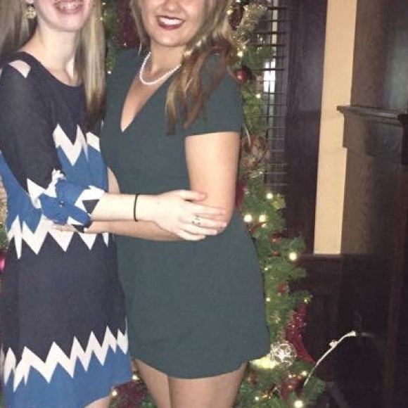 ZARA Navy Green Romper