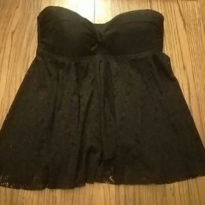 Sheer black Tankini top