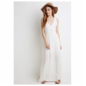 Forever 21 crinkled ladder back maxi dress