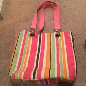 Small patterned canvas tote