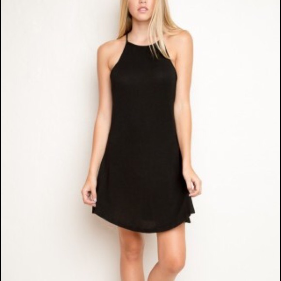 Brandy Melville Black Olive Ribbed Dress - Picture 2 of 4