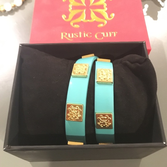 Rustic Cuff Meagen Patent Double Wrap Turquoise