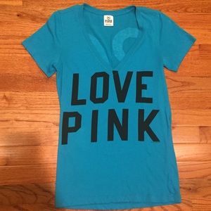 Pink Victoria's Secret shirt. Pink vs sweatshirt.