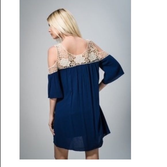 ‼️Navy Crochet Tunic Dress - Picture 3 of 4