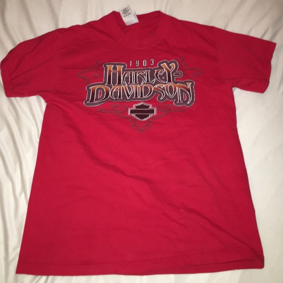 RED HARLEY DAVIDSON SHIRT