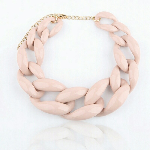 Matte Pink Chain Necklace