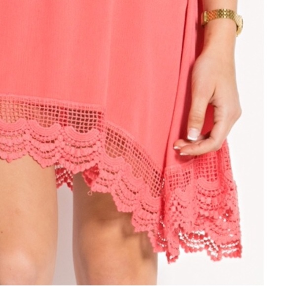 LAST Medium 💥Deep Coral Tunic Dress - Picture 2 of 3