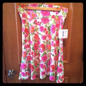 LuLaRoe Azure skirt, size L, NWT, pink floral
