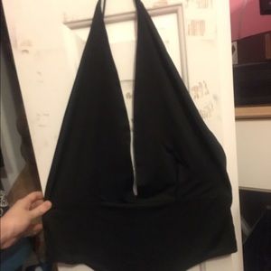 Black one piece bathing suit