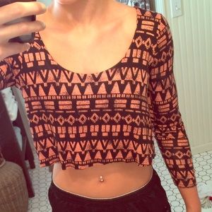 Long sleeve crop top