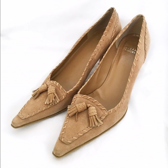 Suede Stuart Weitzman Tasseled Pumps