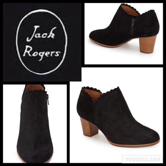Jack Rogers Shoes - Jack Rogers 'Marianne' Suede Bootie/Blk/6