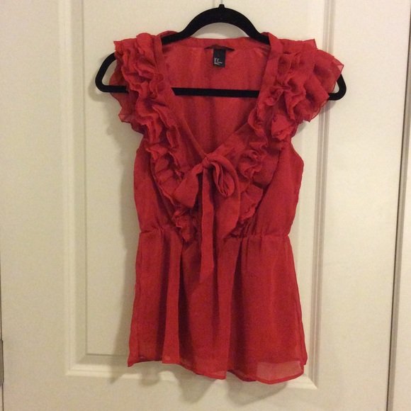 Dressy red top