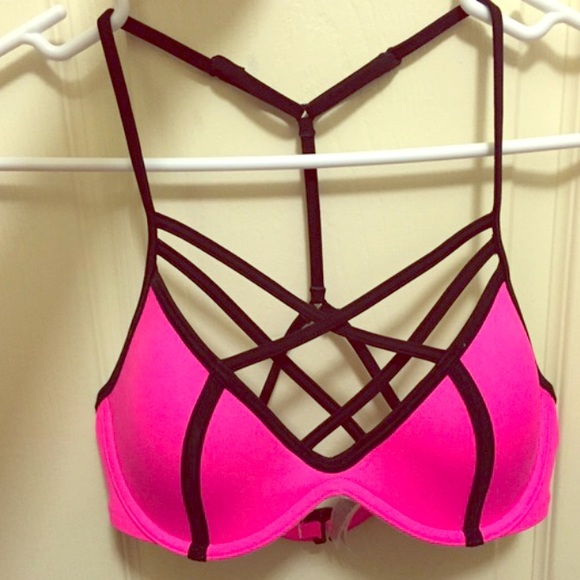 VS Pink Strappy Front T-Back