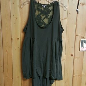 Lily Star tank with lace detail