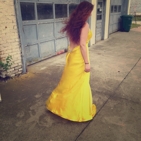 Yellow formal dress