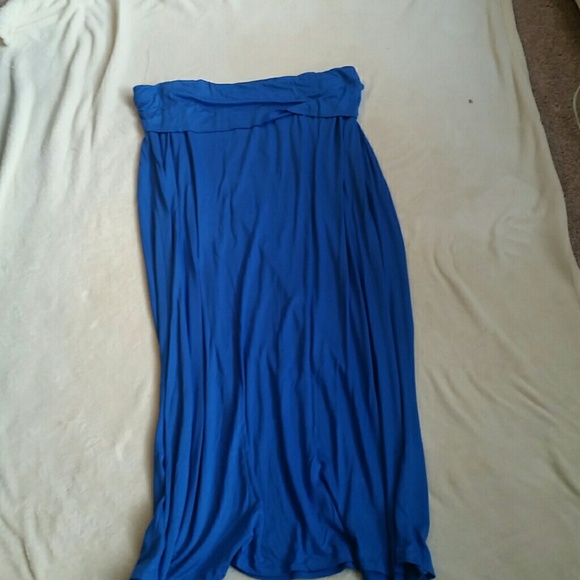Blue maxi skirt