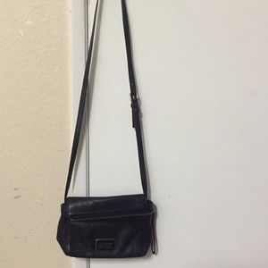 Black leather crossbody handbag MBMJ