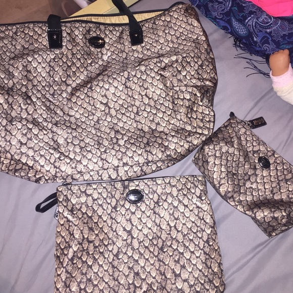 3 Piece Coach Makeup Bag Set