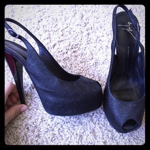 Giuseppe Peep-Toe Heels