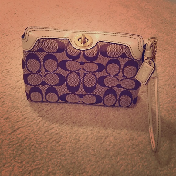 Large Coach Signature Wristlet