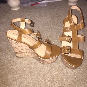 Brown and Tan Wedges