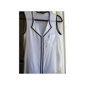 Black and white blouse