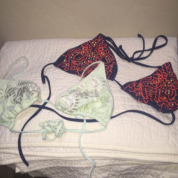 2 for 1 SALE!!! two patterned swim tops