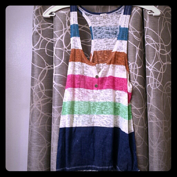 Multi colored stripe tank - Picture 1 of 2
