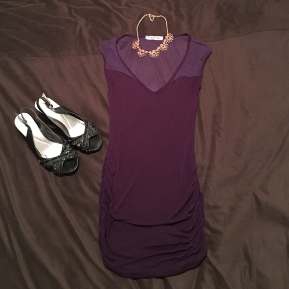 Windsor Dresses & Skirts - 🌺B1G1🌺Purple stretch mini dress w/ mesh back