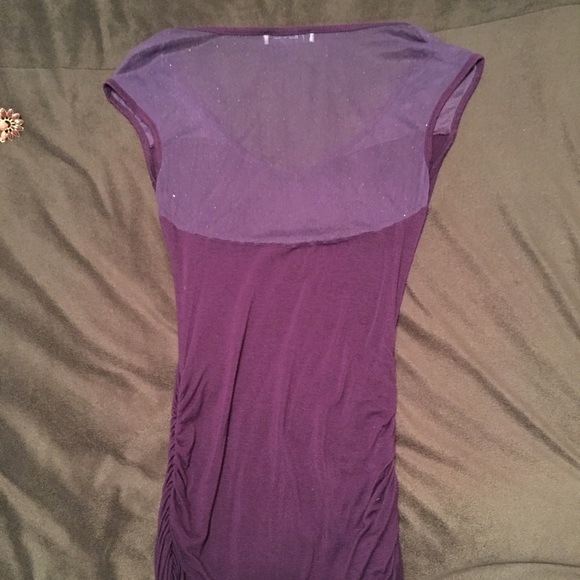 🌺B1G1🌺Purple stretch mini dress w/ mesh back - Picture 2 of 4