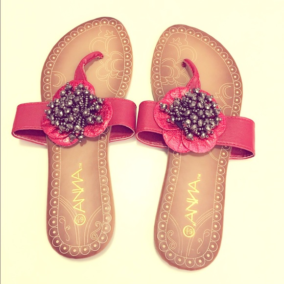 🎀 New unworn 🎀 Anna red sandals!