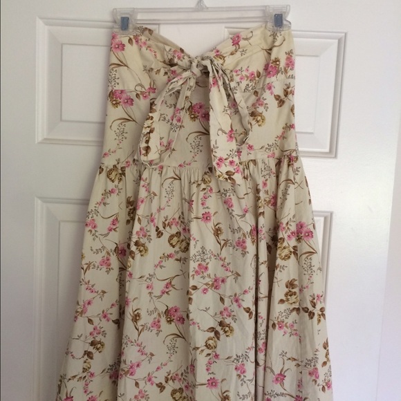 Strapless floral sundress