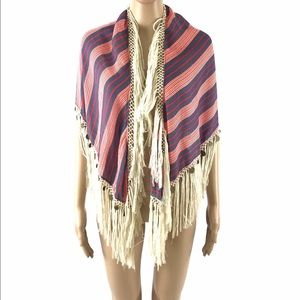 Ralph Laurel Striped Tassel Scarf