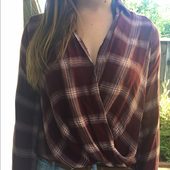 NWOT Hollister Long Sleeve Plaid Top