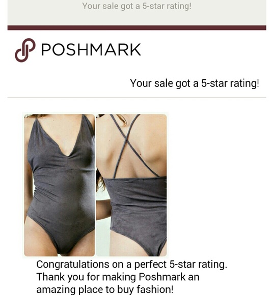 Last1🎉D-Grey Suede Thong Bodysuit Crisscross Back - Picture 3 of 3