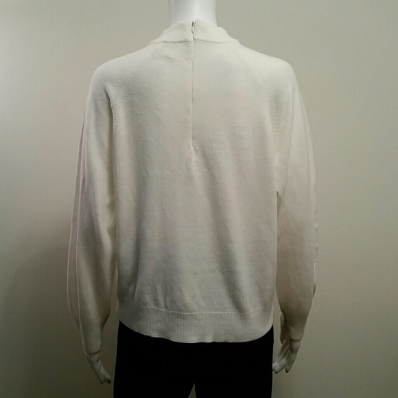 NWT Debbie Morgan Petite Ivory Sweater - Picture 3 of 4