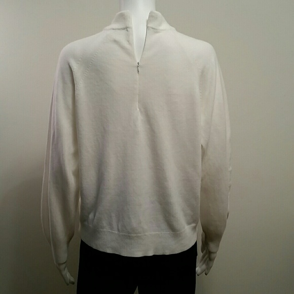 NWT Debbie Morgan Petite Ivory Sweater - Picture 4 of 4