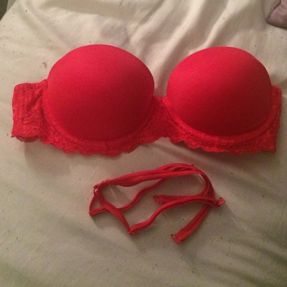PINK strapless date bra with straps! Size 34B