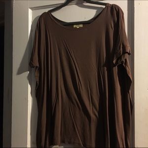 Chocolate brown Piko top