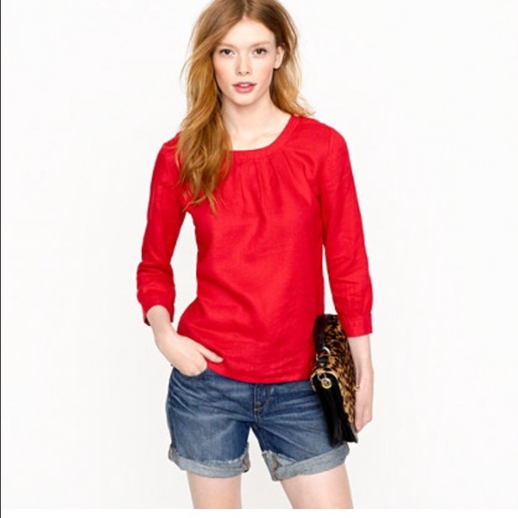 J. Crew Tops - 🆕JCREW Tessa top in Red
