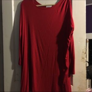 Red Piko style tunic