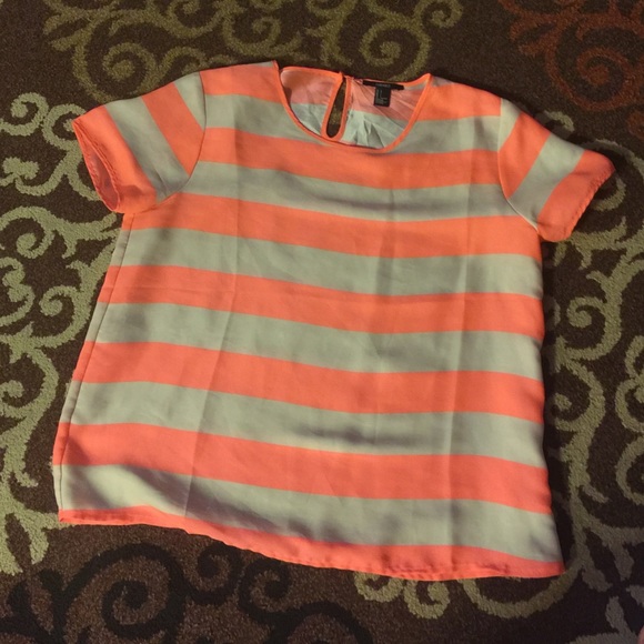 Pink and cream striped shirt