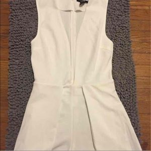 White V-Neck Romper