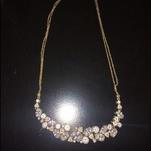 Swarovski gold and silver diamond necklace