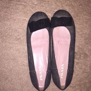 Grey Prada flats