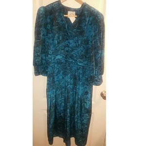 Vintage blue midi dress