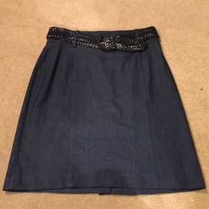 Larry Levine 6 stretch denim skirt
