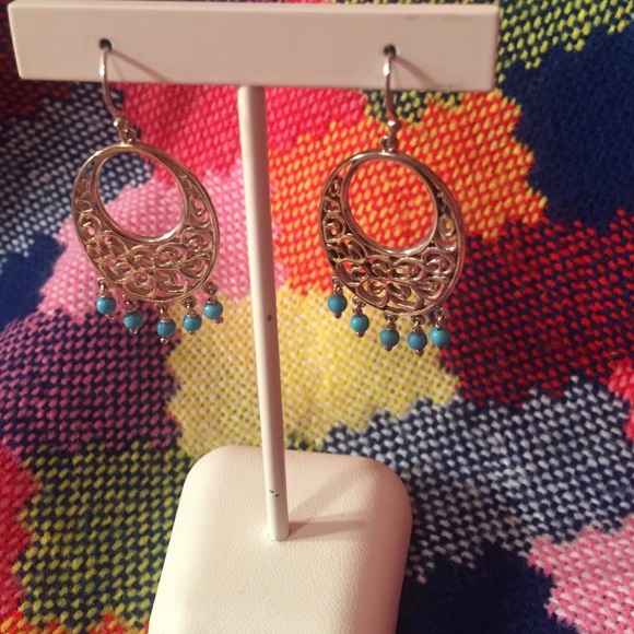 Silver Dangle Earrings - Picture 2 of 4